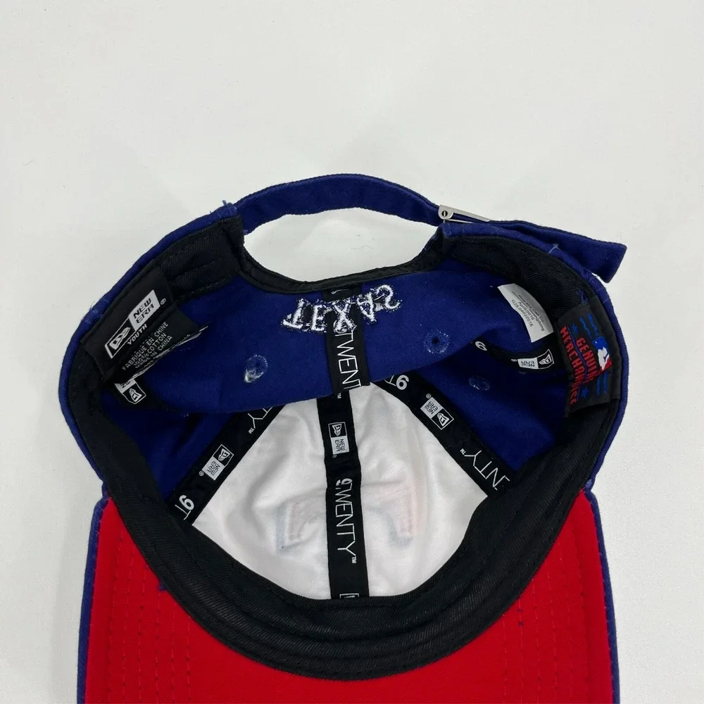 New Era 9TWENTY Texas Rangers Kids Sequin Logo Adjustable Hat Blue White